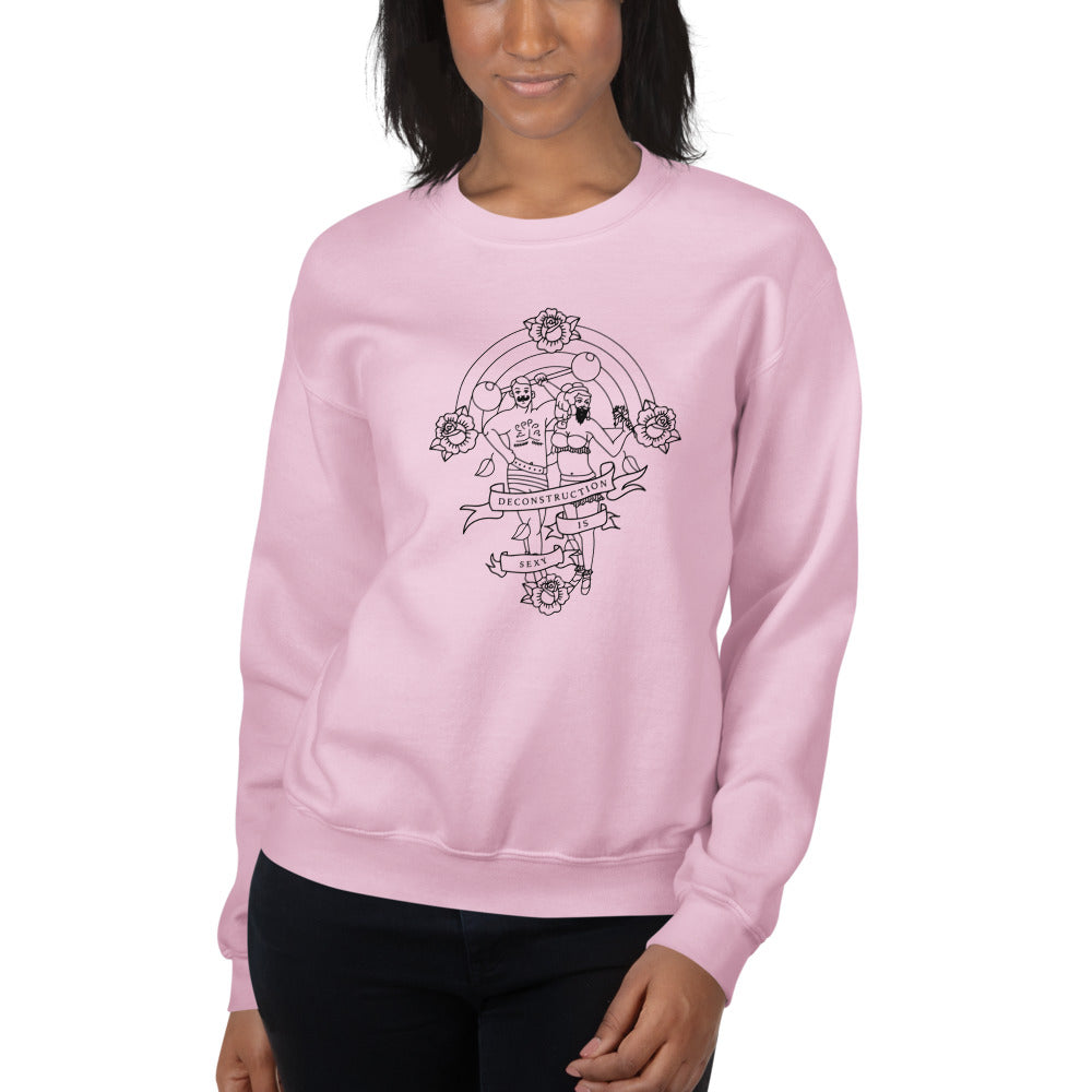 Deconstruction is Sexy Crewneck (black print)