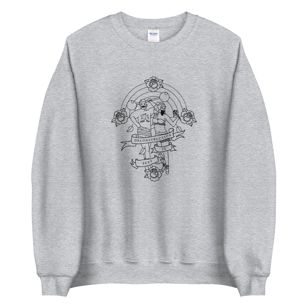 Deconstruction is Sexy Crewneck (black print)