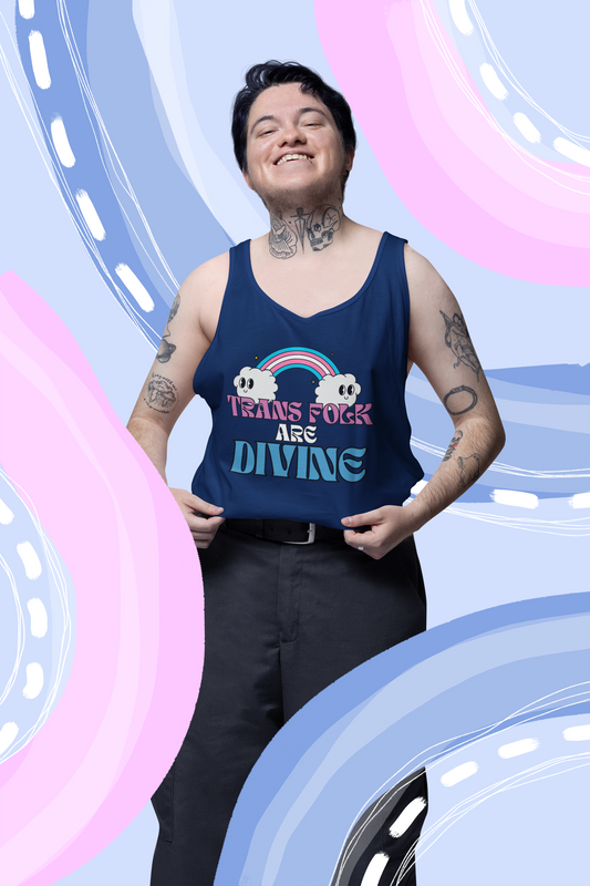 TRANS FOLK ARE DIVINE! - tank top